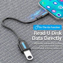 CABLE USB3.1C MALE TO A FEMALE / 0.15M BLACK CCVBB VENTION
