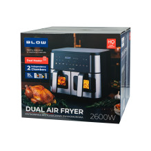 Namų ir virtuvės prietaisas - BLOW AIR FRYER 2500W 9L Su 8 Išankstiniais Programomis Juodas
