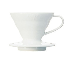 Kavos Filtruoklė - HARIO V60-01 Keraminis Filtras Rankiniam Virimui - Balta