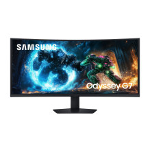 LCD monitorius, SAMSUNG, 40", 5120 x 2160 pikselių, WUHD, natūralus kraštinių santykis 21:9, LCD, išlenktas, LS40FG