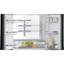 Siemens KF96RSBEA dviduris šaldytuvas Laisvai pastatomas 572 L Juoda