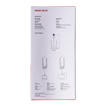Belaidis USB Adapteris - Mercusys 300 Mbps Didelio Stiprinimo, Juodas