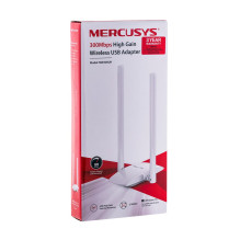 Belaidis USB Adapteris - Mercusys 300 Mbps Didelio Stiprinimo, Juodas