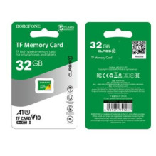„Borofone“ „MicroSD“ atminties kortelė 32 GB SDHC CLASS10 90 MB / S