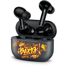 Belaidės Ausinės - Buxton BTW4600 TWS In-Ear Ausinės, Bluetooth 5.4, 28 Valandų Baterijos Gyvavimo Trukmė, Pilka