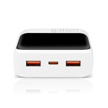 Energijos Bankas - everActive 20,000mAh, 2x USB, USB-C 22.5W, QC4+ Baltas