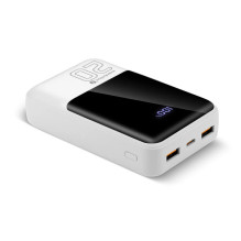 Energijos Bankas - everActive 20,000mAh, 2x USB, USB-C 22.5W, QC4+ Baltas