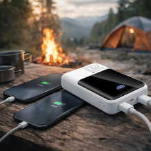 Energijos Bankas - everActive 20,000mAh, 2x USB, USB-C 22.5W, QC4+ Baltas