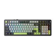 Gaming Keyboard - AULA F99 Pro Mechanical RGB Wired / Wireless 8000 mAh Battery Black / Gray / Green