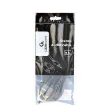 CABLE AUDIO 3.5MM TO 2RCA 2.5M / GOLD CCA-352-2.5M GEMBIRD CABLE AUDIO 3.5MM TO 2RCA 2.5M / GOLD CCA-352-2.5M GEMBIRD
