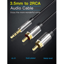 CABLE AUDIO 3.5MM TO 2XRCA / 1.5M BCFBG VENTION