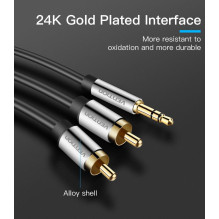 CABLE AUDIO 3.5MM TO 2XRCA / 1.5M BCFBG VENTION