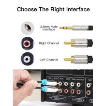 CABLE AUDIO 3.5MM TO 2XRCA / 2M BCFBH VENTION