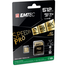 „Emtec MicroSDXC 512GB UHS-I U3 V30 SpeedIN Pro“ kortelė