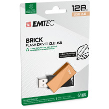Emtec USB2.0 C350 128GB plytų oranžinis Emtec USB2.0 C350 128GB plytų oranžinis