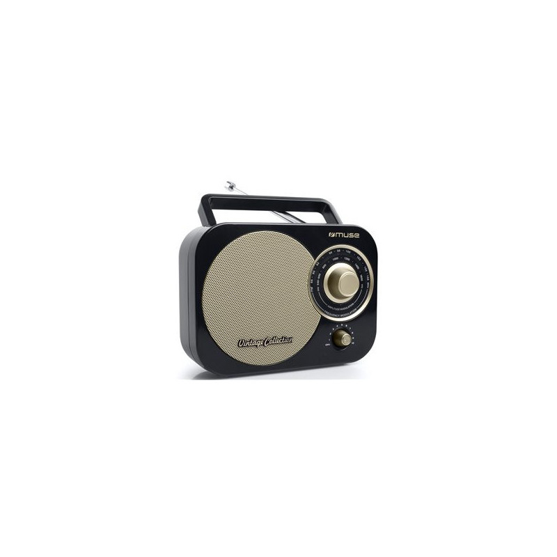 Muse Portable radio M-055RB Black / Gold AUX in