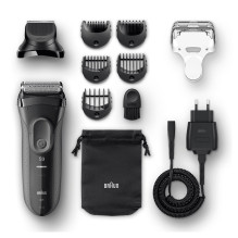 Braun 3000BT Foil shaver Trimmer Black, Grey