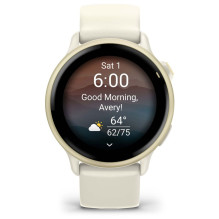 Garmin vívoactive 6 3.05 cm (1.2") AMOLED 42 mm Digital 390 x 390 pixels Touchscreen White Wi-Fi GPS (satellite)