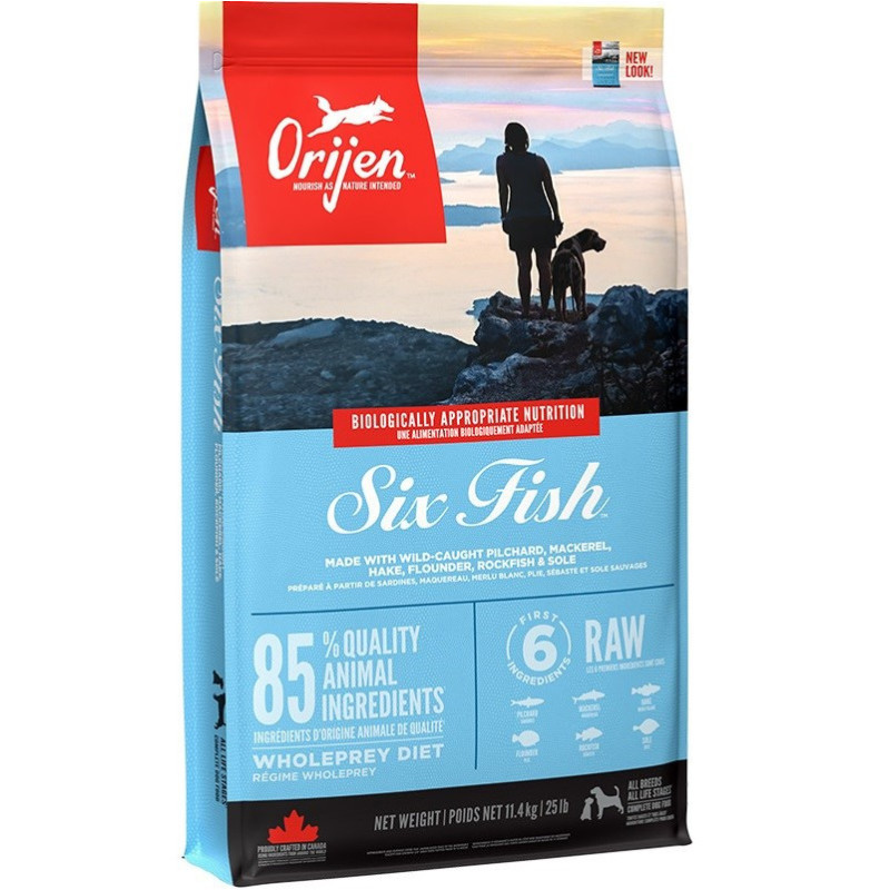 ORIJEN Six Fish - sausas šunų ėdalas - 11,4 kg