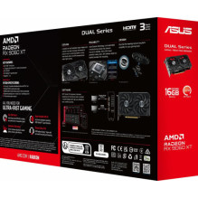 „Asus Radeon RX 9060 XT“ dviguba 16 GB GDDR6 128 bitų vaizdo plokštė „Asus Radeon RX 9060 XT“ dviguba 16 GB GDDR6 128 bitų vaizdo plokštė