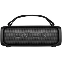 Speaker 2.0 portable SVEN PS-235, black (12W, TWS, ), power output 2x6W (RMS), Bluetooth, FM, USB, lithium 1500mA*h