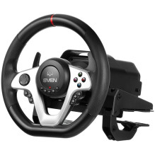 Vairas SVEN GC-W1000 (pedalai, pavarų dėžė, grįžtamasis ryšys, D-pad, 17 bt, XB1 / P4 / PC / XD-Inpu) Vairas SVEN GC-W1000 (pedalai, pavarų dėžė, grįžtamasis ryšys, D-pad, 17 bt, XB1 / P4 / PC / XD-Inpu)