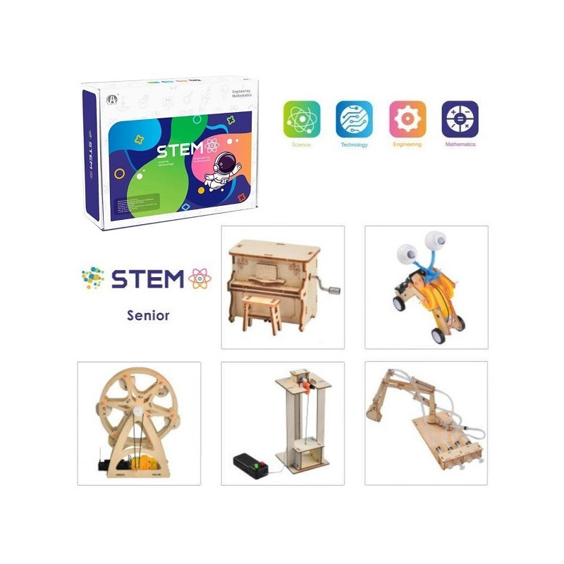 Medinis STEM surinkimo rinkinys - Papildomas Skaitmeninis Medinis Surinkimo Išplėstinis Mokslo Laboratorijos Rinkinys 5 