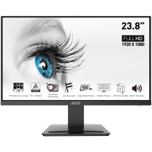 LCD monitorius, MSI, PRO MP243X, 23,8 colio, verslo klasės, matinis, IPS panelė, 1920x1080, 16:9, 100 Hz, 4 ms, garsiaka