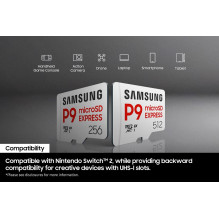 ATMINTINĖ MICRO SDXC SU IŠRAIŠKIMO 256 GB / MB-MK256T / WW SAMSUNG