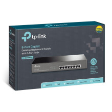 Komutatorius, TP-LINK, TL-SG1008MP, PoE+ prievadai 8, TL-SG1008MP