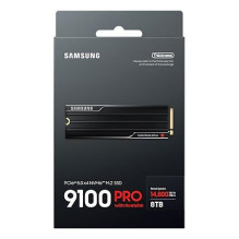 SSD, SAMSUNG, 9100 PRO, 8TB, M.2, NVMe, TLC, Write speed 13400 MBytes / sec, Read speed 14800 MBytes / sec, 3.88mm, TBW 