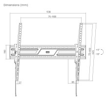 TV SET ACC WALL MOUNT 43-100" / WM-100T-01 GEMBIRD