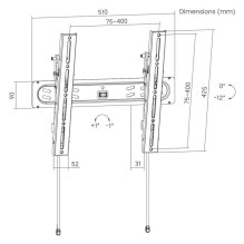 TV SET ACC WALL MOUNT 32-65" / WM-65T-PRO-01 GEMBIRD