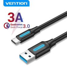 CABLE USB3.0 TO USB-C MALE / 2M BLACK COZBH VENTION CABLE USB3.0 TO USB-C MALE / 2M BLACK COZBH VENTION