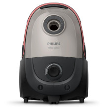 Dulkių siurblys, PHILIPS, su maišeliu, 900 vatų, talpa 4 l, triukšmas 77 dB, smėlio spalvos, svoris 4,6 kg, XD5122 / 10