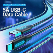 USB-C–USB2.0 JUODAS KABELIS / 1M PVC, CORBF VENTIONE USB-C–USB2.0 JUODAS KABELIS / 1M PVC, CORBF VENTIONE
