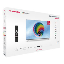 Televizorius, THOMSON, 65 col., 4K / Smart, QLED, 3840x2160, belaidis LAN, Bluetooth, Google TV, tamsiai pilka, 65QG4S14