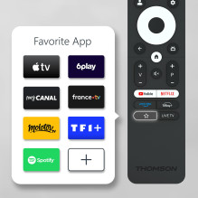 TV Set, THOMSON, 65", 4K / Smart, QLED, 3840x2160, Wireless LAN, Bluetooth, Google TV, Dark Grey, 65QG4S14