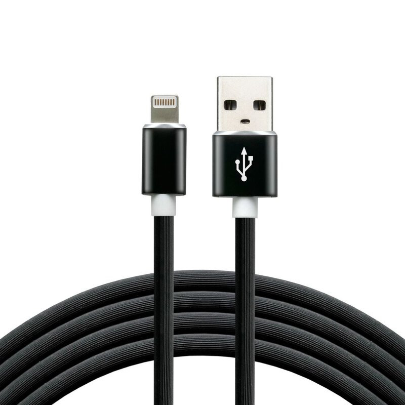 USB lightning male / USB A male 1.0m everActive CBS-1IB fast 2.4A black