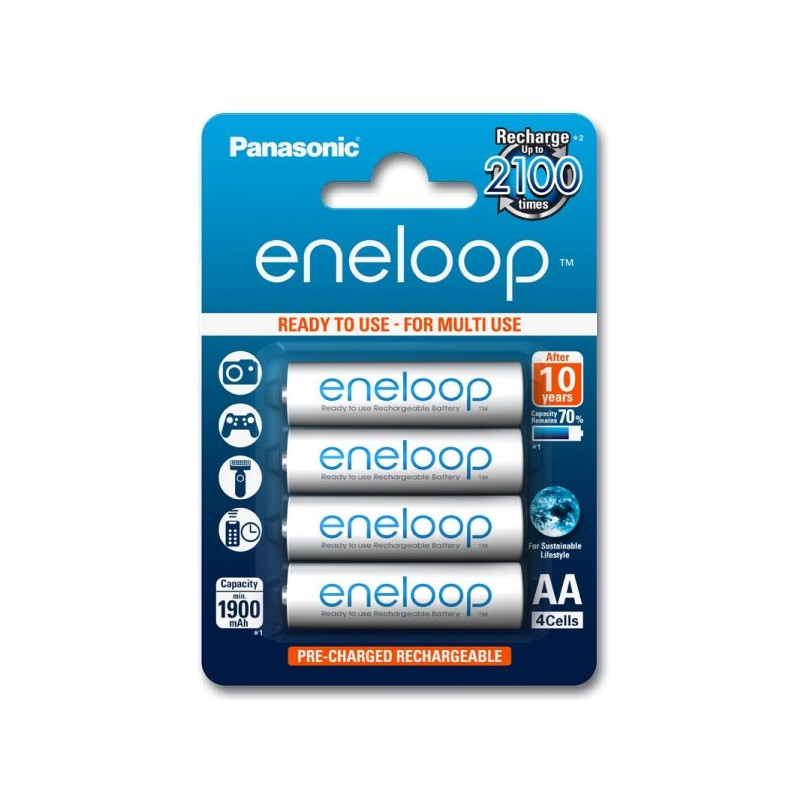 R6 / AA baterijos 1,2 V Eneloop Ni-MH BK-3MCCE / 4BE, pakuotėje po 4 vnt.