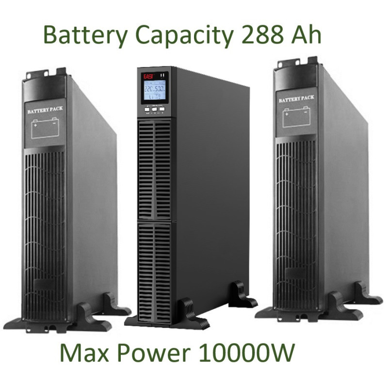 Profesionali šildymo sistema su grynos sinusinės bangos UPS inverteriu ir akumuliatoriumi 32x12V / 9Ah (288Ah), 10KWA
