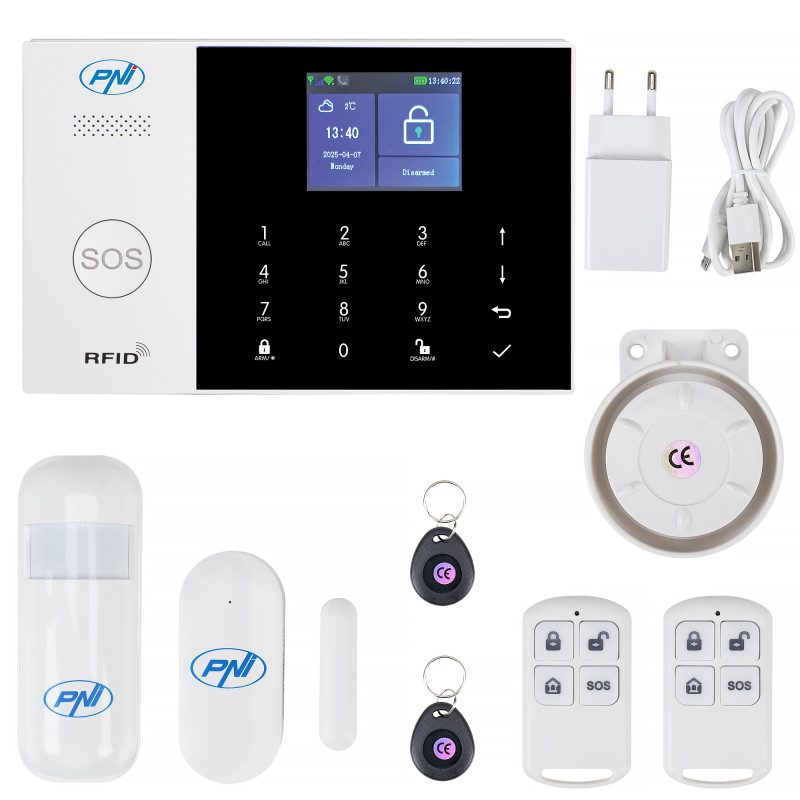 Wireless alarm kit (Wi-Fi + 4G) with control in the Tuya Smart application, HS600