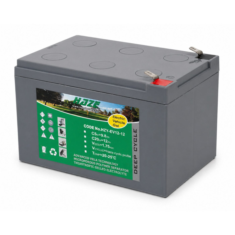 Gel DEEP CYCLE (GEL) battery 12V 12Ah (12.3Ah), 152x99x96mm, 3.7kg, Haze HZY-EV12-12