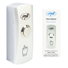 PB410 access button, NO/COM output contact, max. 12V/24V 0.5A, zinc alloy