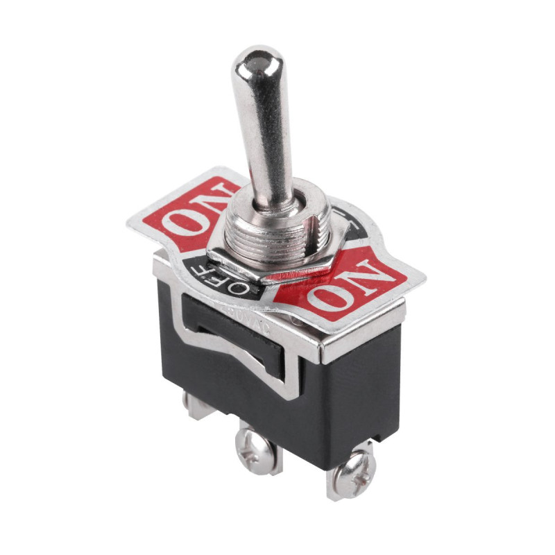 ĮJUNGTA-IŠJUNGTA-ĮJUNGTA vienpolis dviejų padėčių jungiklis, 10A 125V / 6A 250V AC, KN3(C)-103