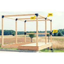 Sujungimas medžiui GPY 100 102X206X202X2.0 Sujungimas medžiui GPY 100 102X206X202X2.0