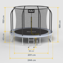 REBEL ACTIVE TRAMPOLINE PRO 8FT / 244CM