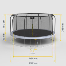 REBEL ACTIVE TRAMPOLINE PRO 15FT / 457CM REBEL ACTIVE TRAMPOLINE PRO 15FT / 457CM