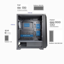 Case, XILENCE, XILENT BREEZE, MidiTower, Not included, ATX, MicroATX, MiniITX, Colour Black, XG131