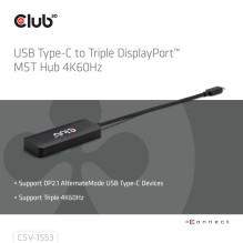 I / O HUB USB-C 3PORT DP / CSV-1553 CLUB3D